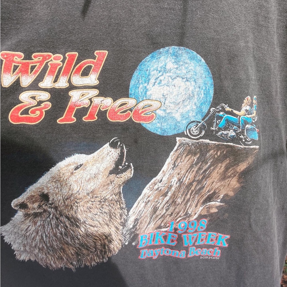 90s Biker Wolf Tee